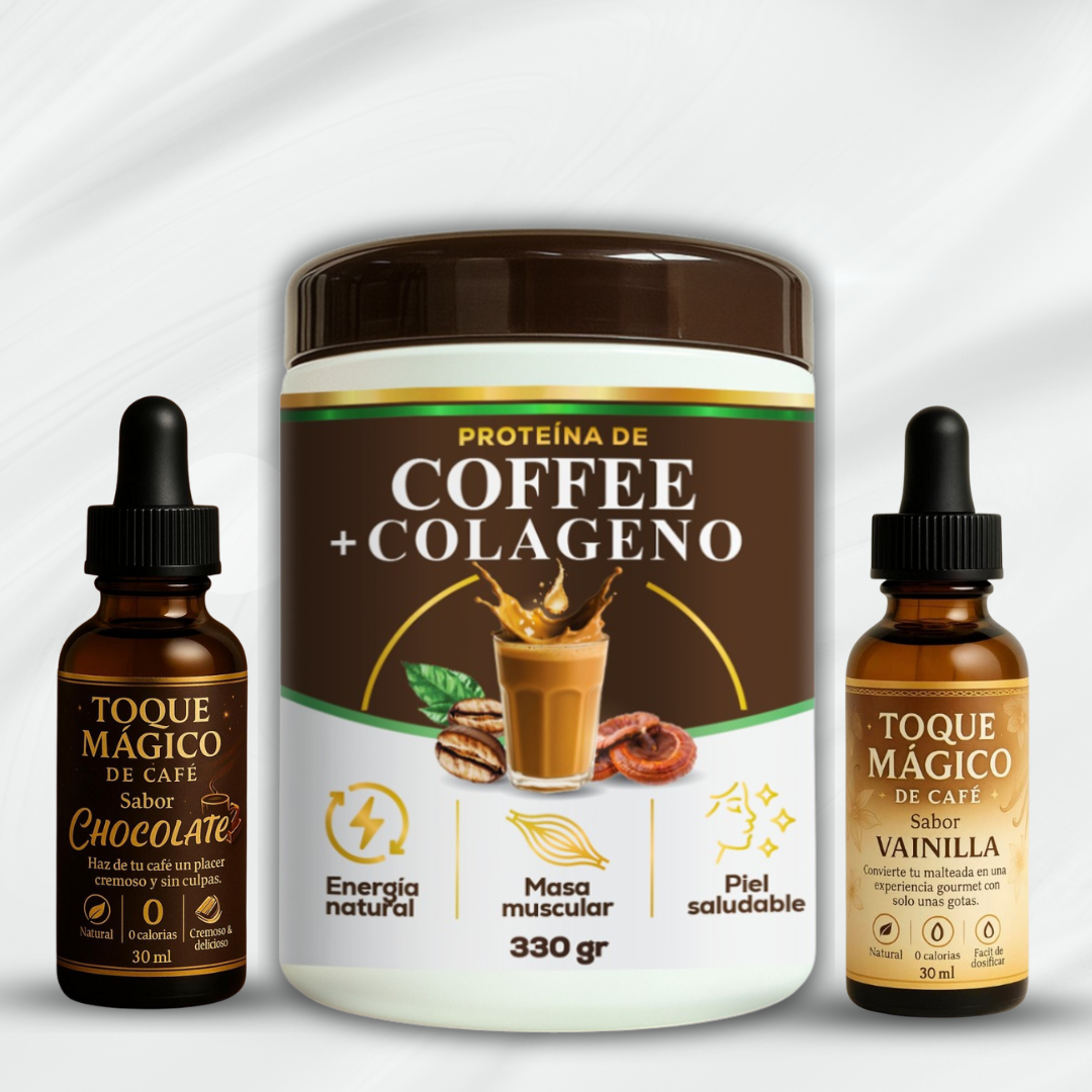PROTEIN COFEE+GOTAS VAINILLA Y CHOCOLATE